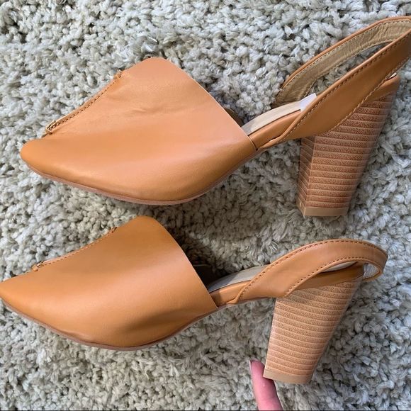 Open Toe Caramel Unique Gorgeous Heels - Picture 4 of 9